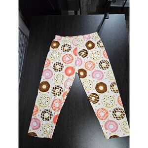 Donut Print Capri Leggings High Waisted Plus Size